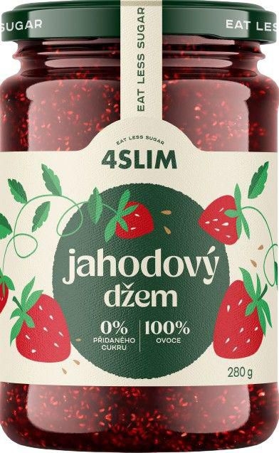 Trvanlivé potraviny - 4Slim 100% džem jahodový 280g
