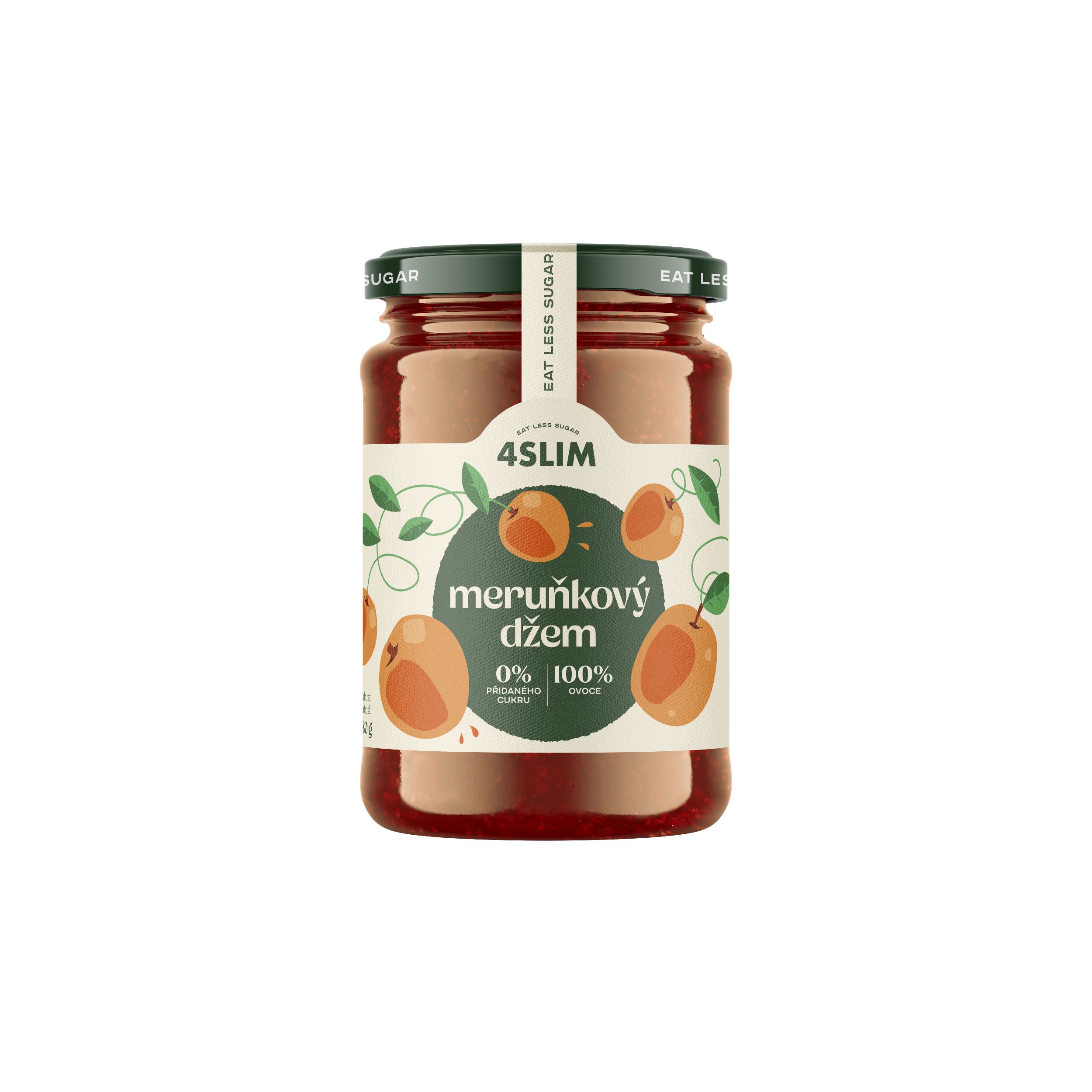 Trvanlivé potraviny - 4Slim 100% džem meruňkový 280g