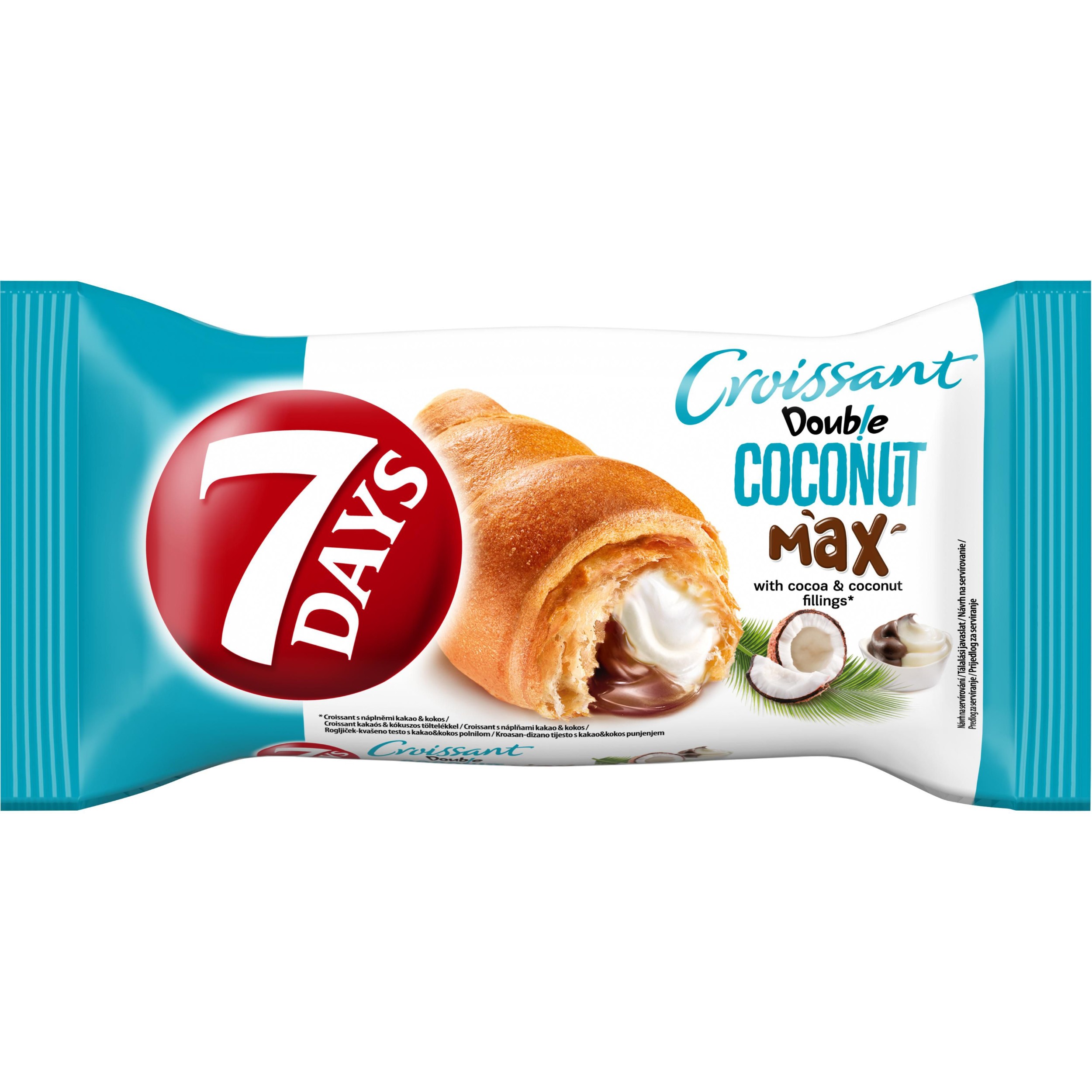 Pekárna a cukrárna - 7 Days Croissant Double s kakaovou a kokosovou náplní 80g