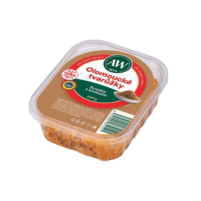 A.W. Olomoucké tvarůžky kousky s kmínem 420g