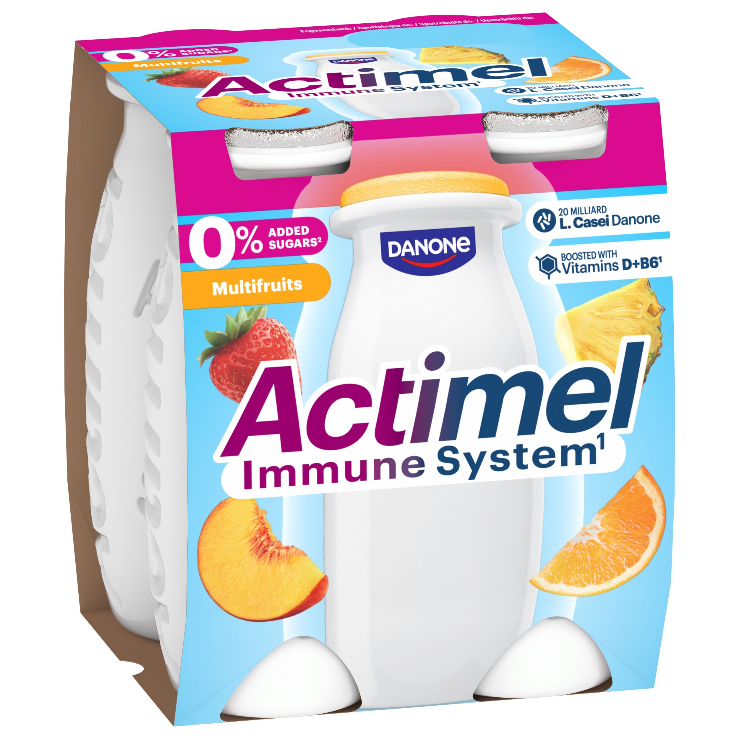 Mléčné a chlazené - Actimel Fruit Sensation bez přidaného cukru 4x100g