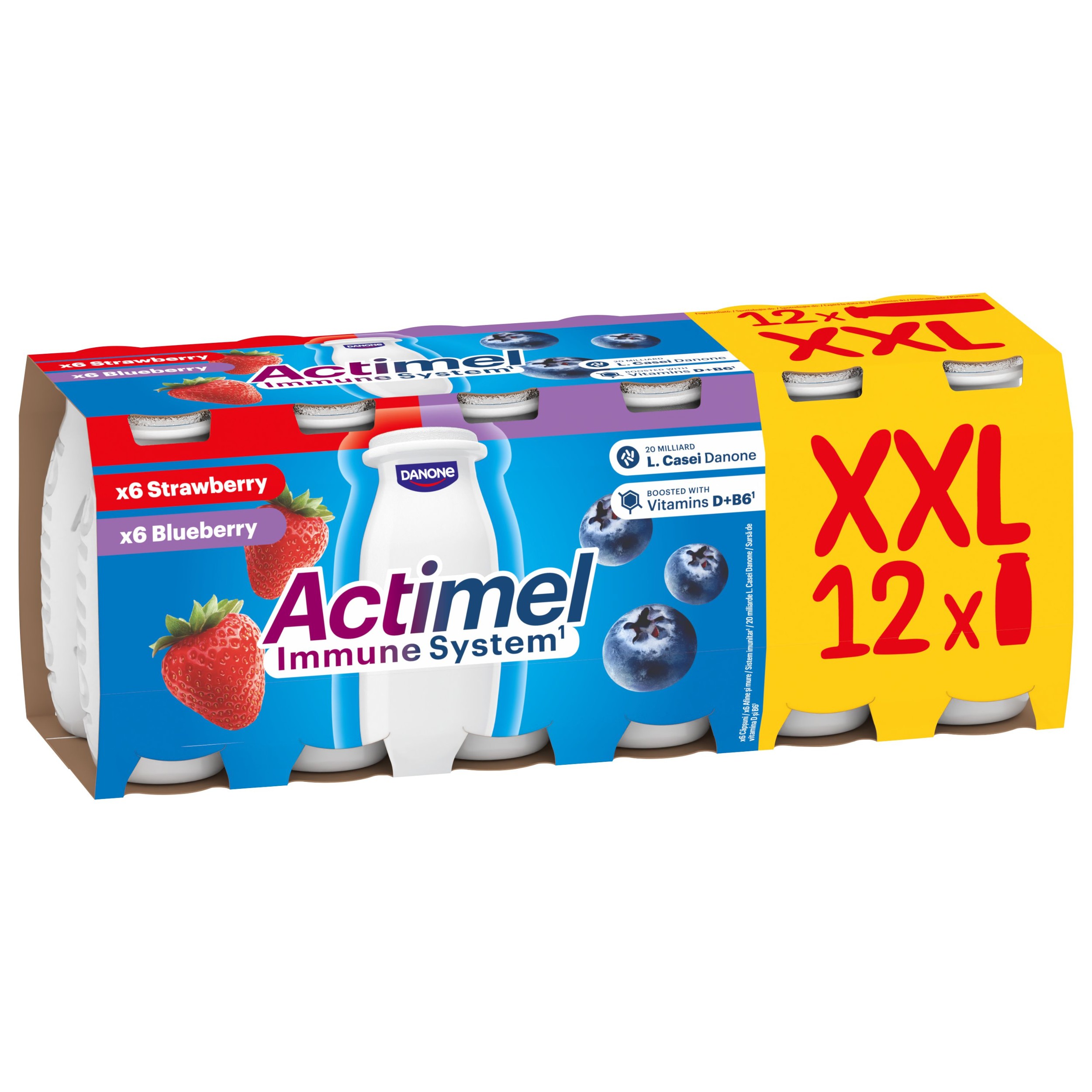 Mléčné a chlazené - ACTIMEL Jahoda - Borůvka 12x100g