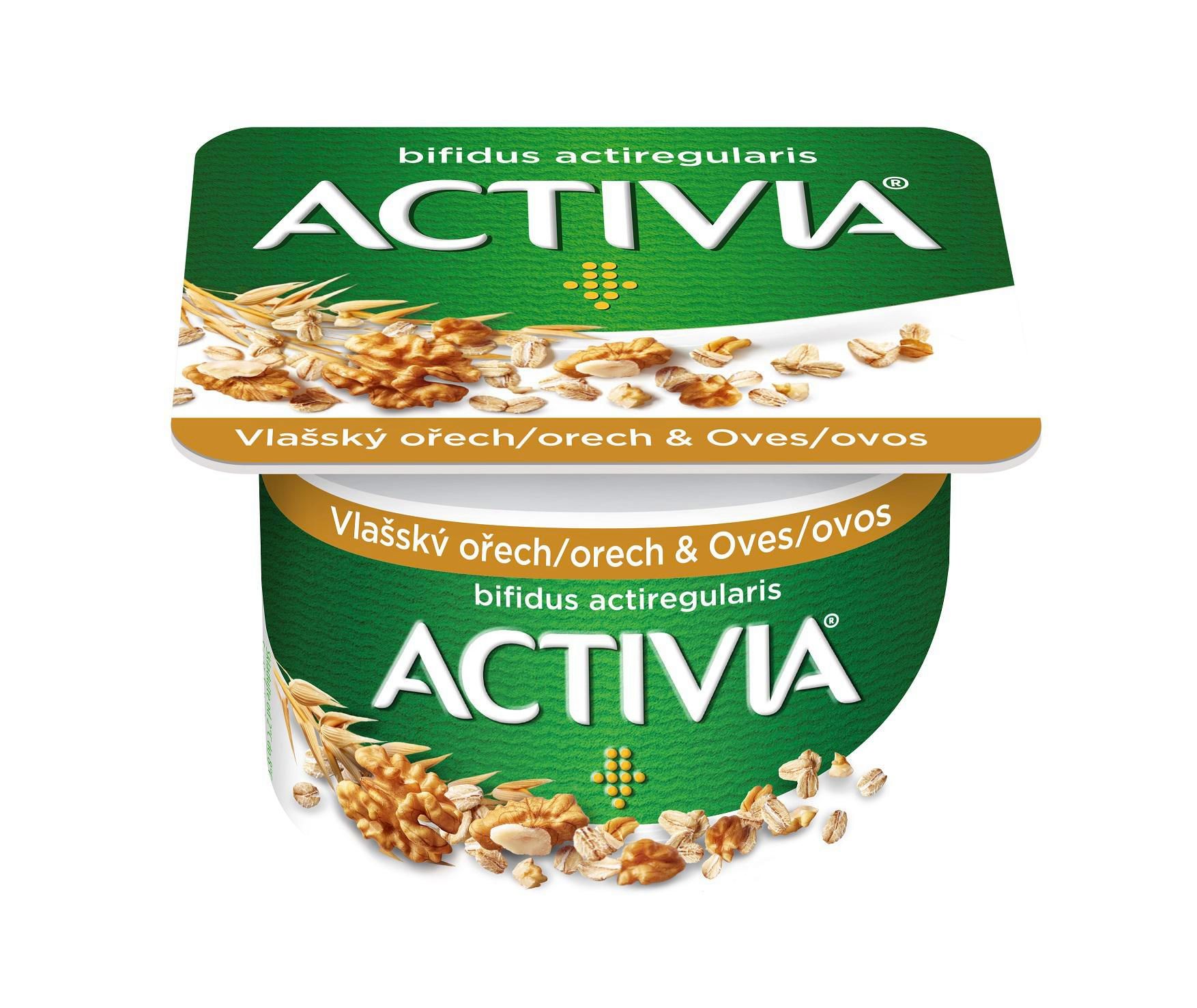 Mléčné a chlazené - Activia jogurt s vlašskými ořechy, ovesnými vločkami a bifidokulturou 120g