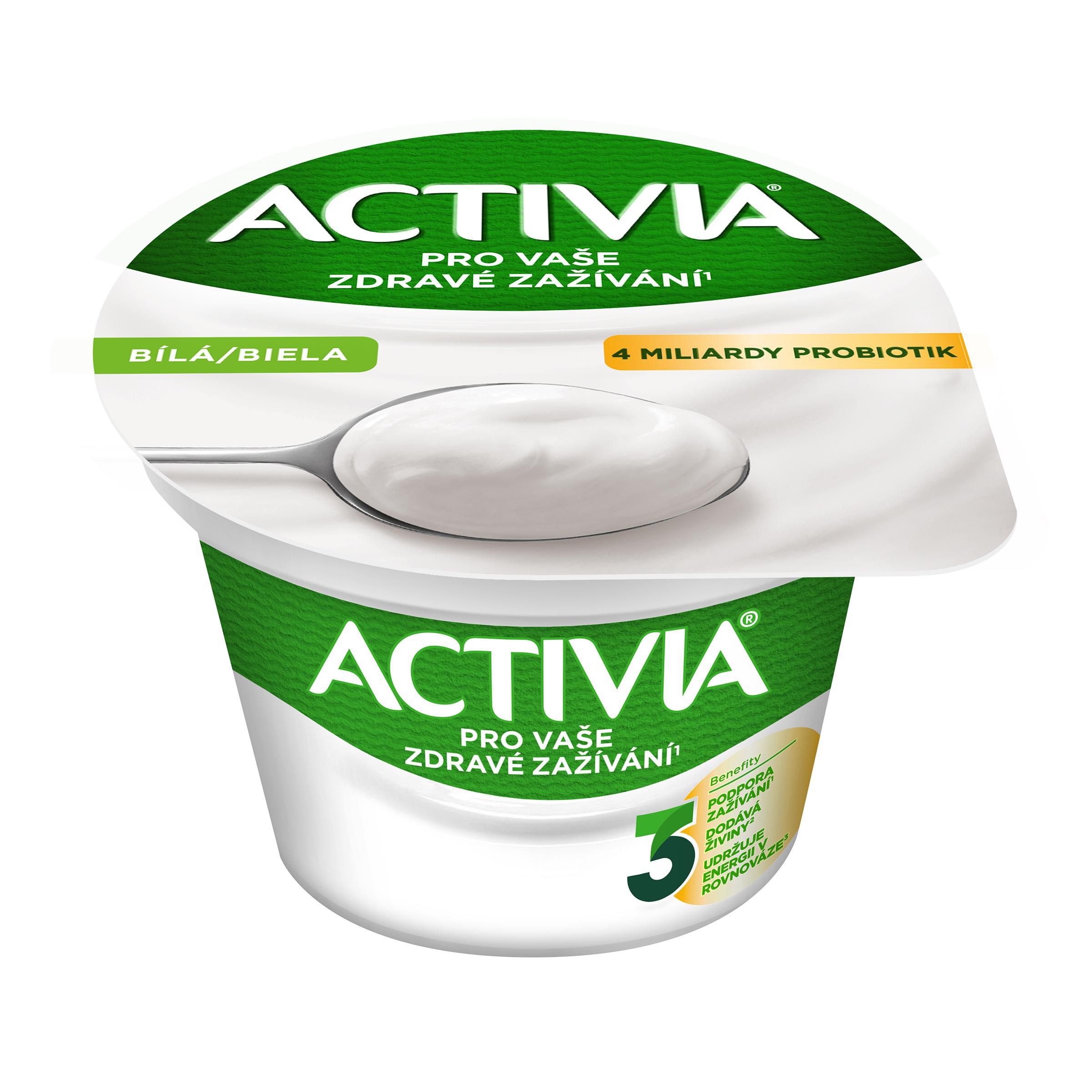 Mléčné a chlazené - ACTIVIA probiotický jogurt bílý 165g - bílý jogurt s bifidokulturou.