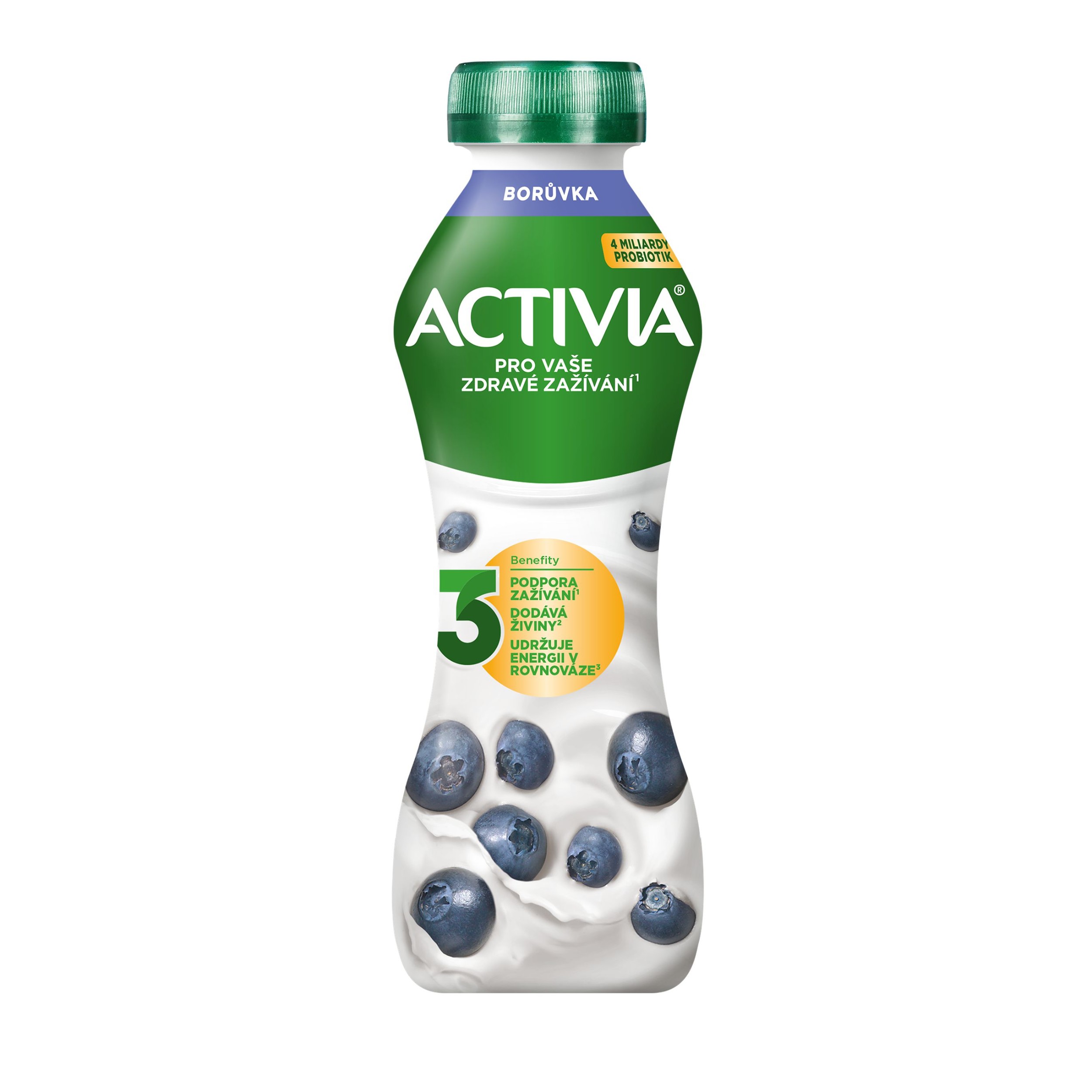 Mléčné a chlazené - Activia Zakysaný nápoj s bifidokulturou borůvka 280g