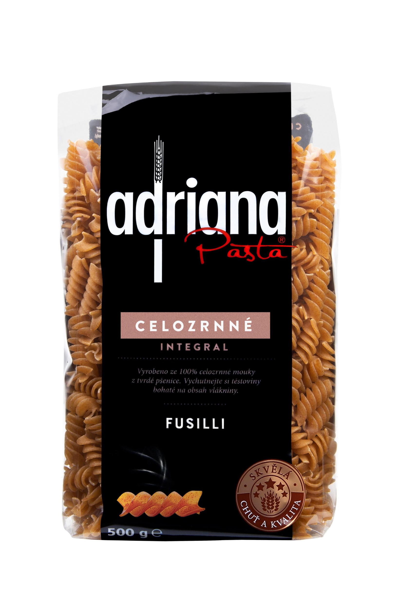 Trvanlivé potraviny - Adriana Fusilli těstoviny celozrnné sušené 500 g