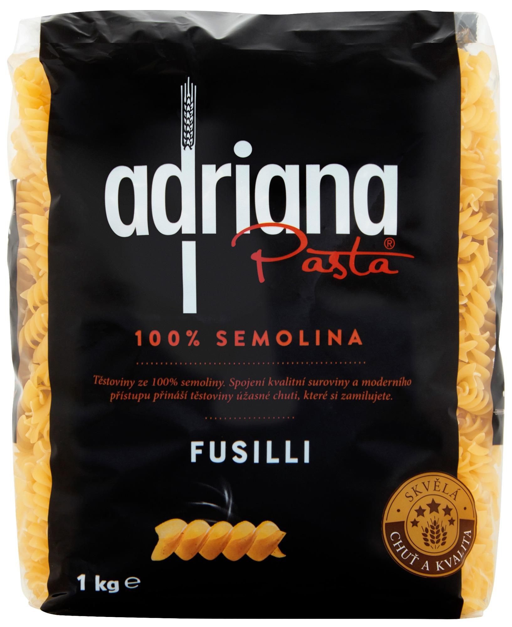 Trvanlivé potraviny - Adriana Fusilli těstoviny semolinové sušené 1 kg
