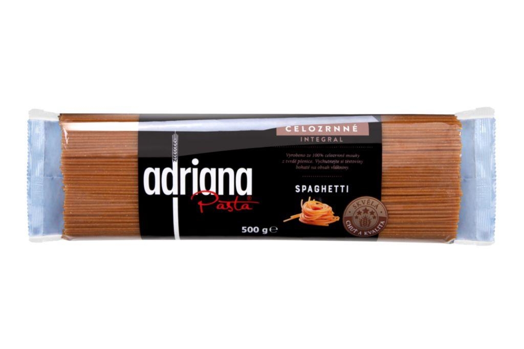 Trvanlivé potraviny - Adriana Pasta Spaghetti těstoviny celozrnné sušené 500g