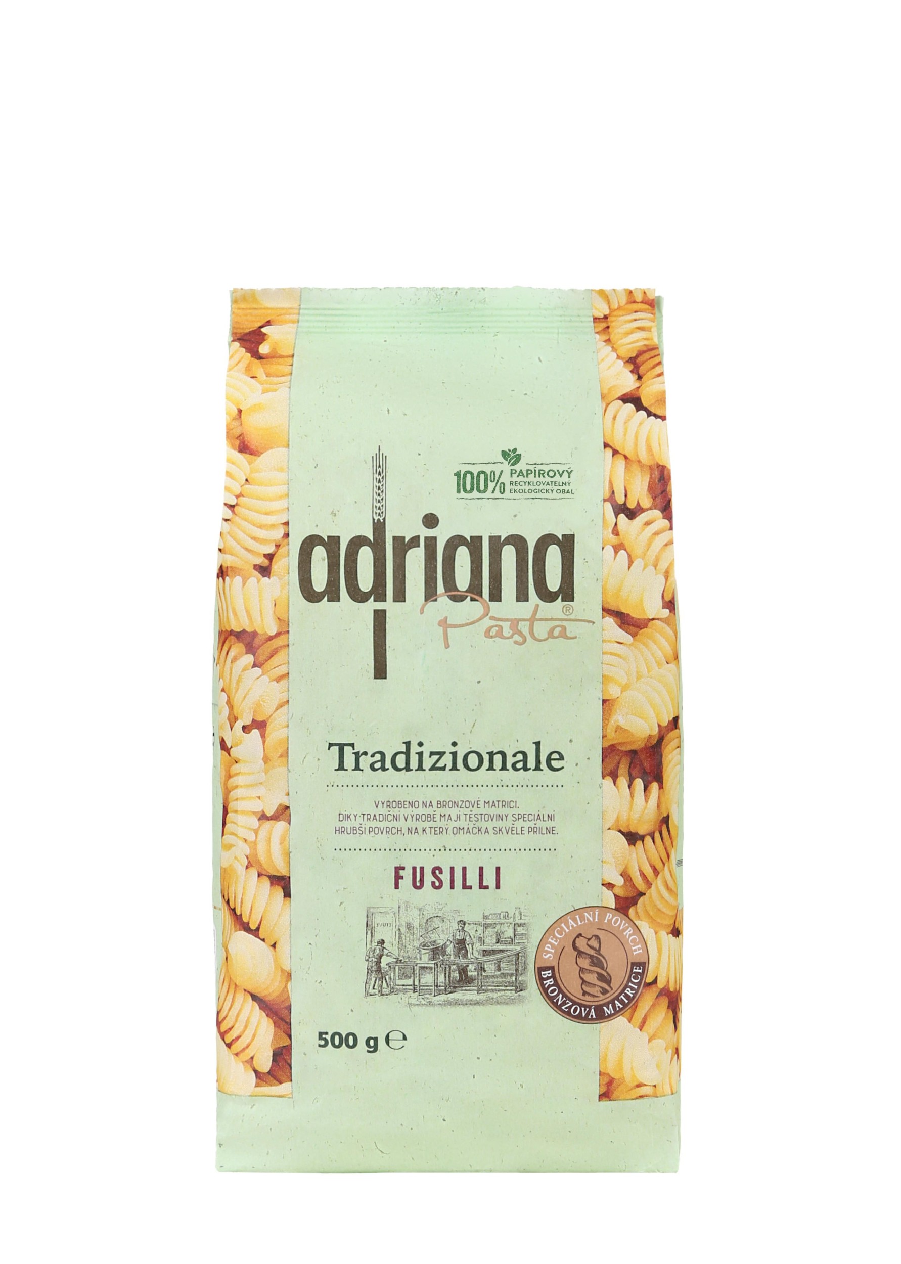 Trvanlivé potraviny - Adriana Tradizionale Fusilli těstoviny semolinové sušené 500g