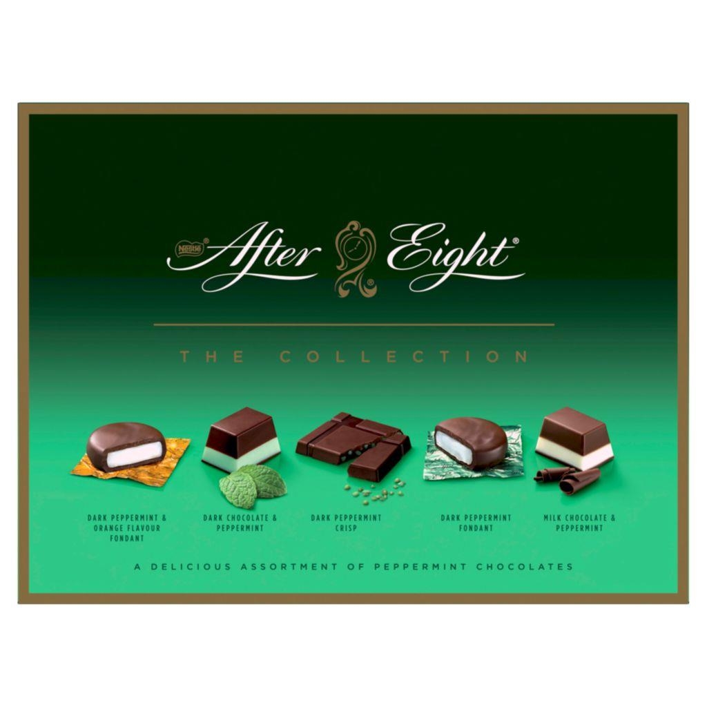 Trvanlivé potraviny - After Eight Mint bonboniéra, směs peprmintových bonbónů z mléčné a hořké čokolády 199g