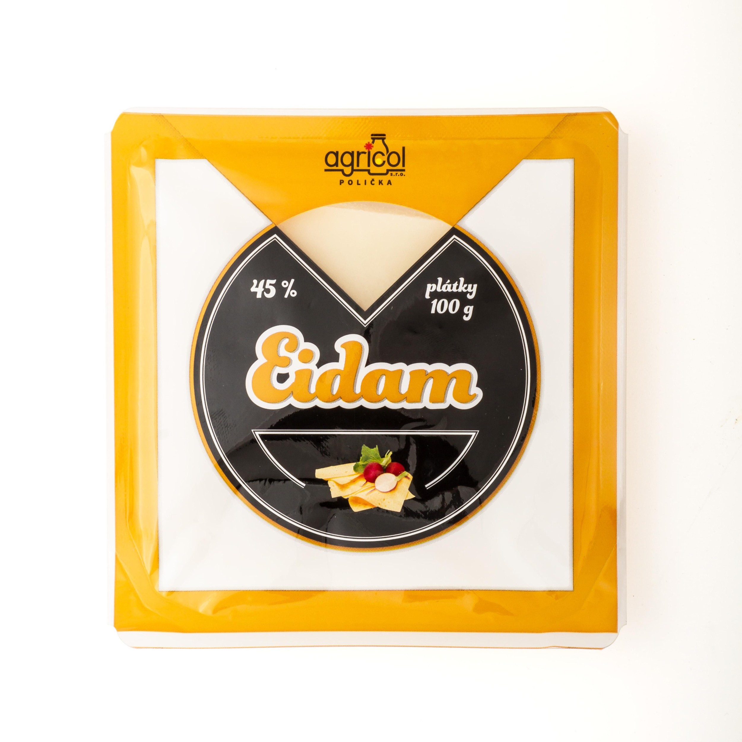 Mléčné a chlazené - Agricol Eidam 45% plátky 100g
