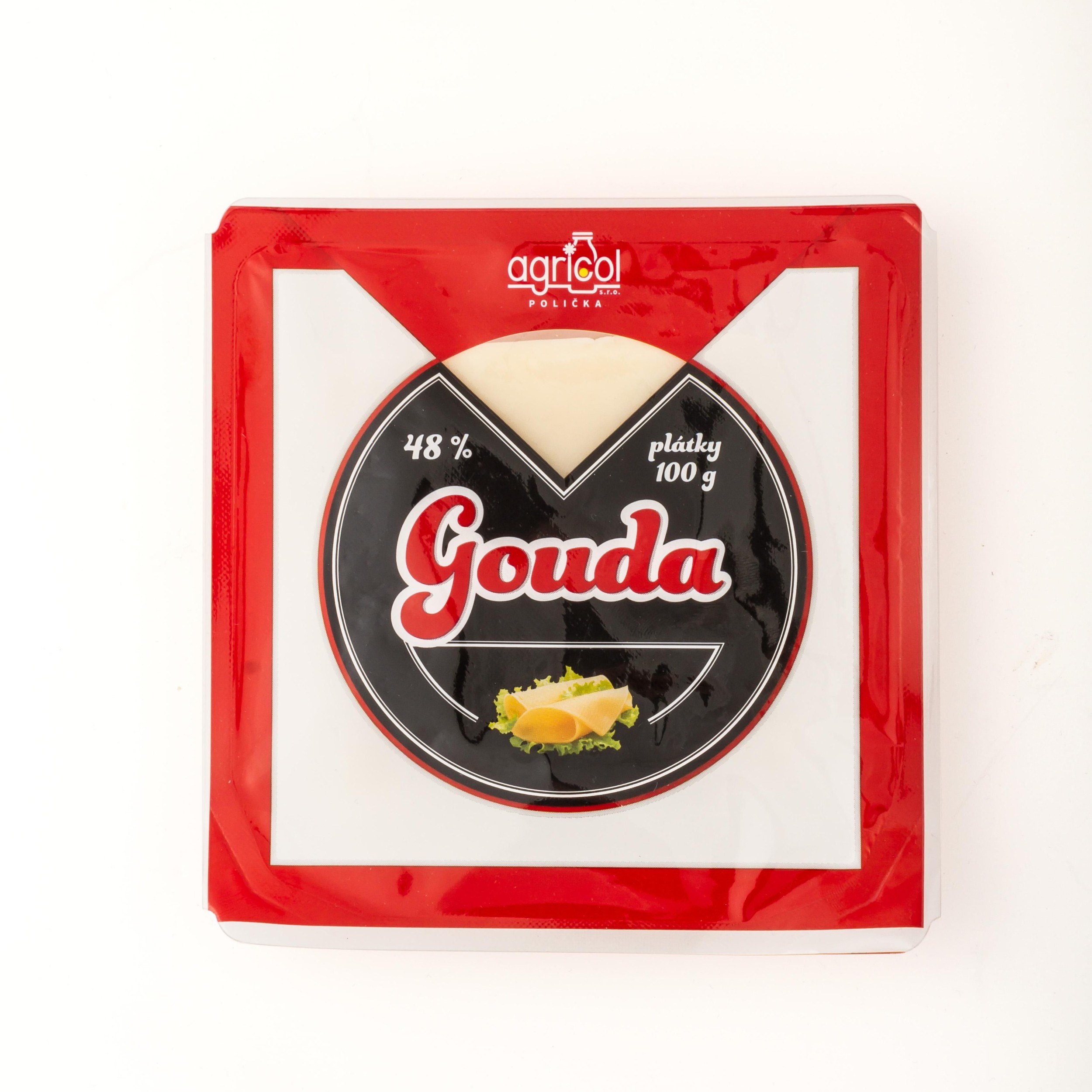 Mléčné a chlazené - Agricol Gouda 48% plátky 100g