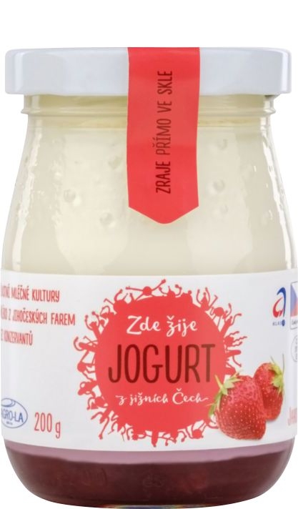 Mléčné a chlazené - Agro-la Jogurt jahoda 200 g