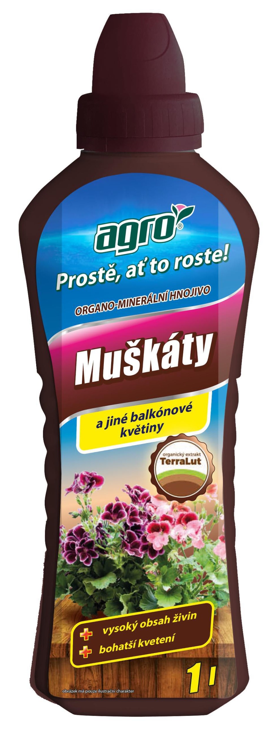 Domácnost a Zahrada - Agro OM kapalné hnojivo na muškáty 1 l