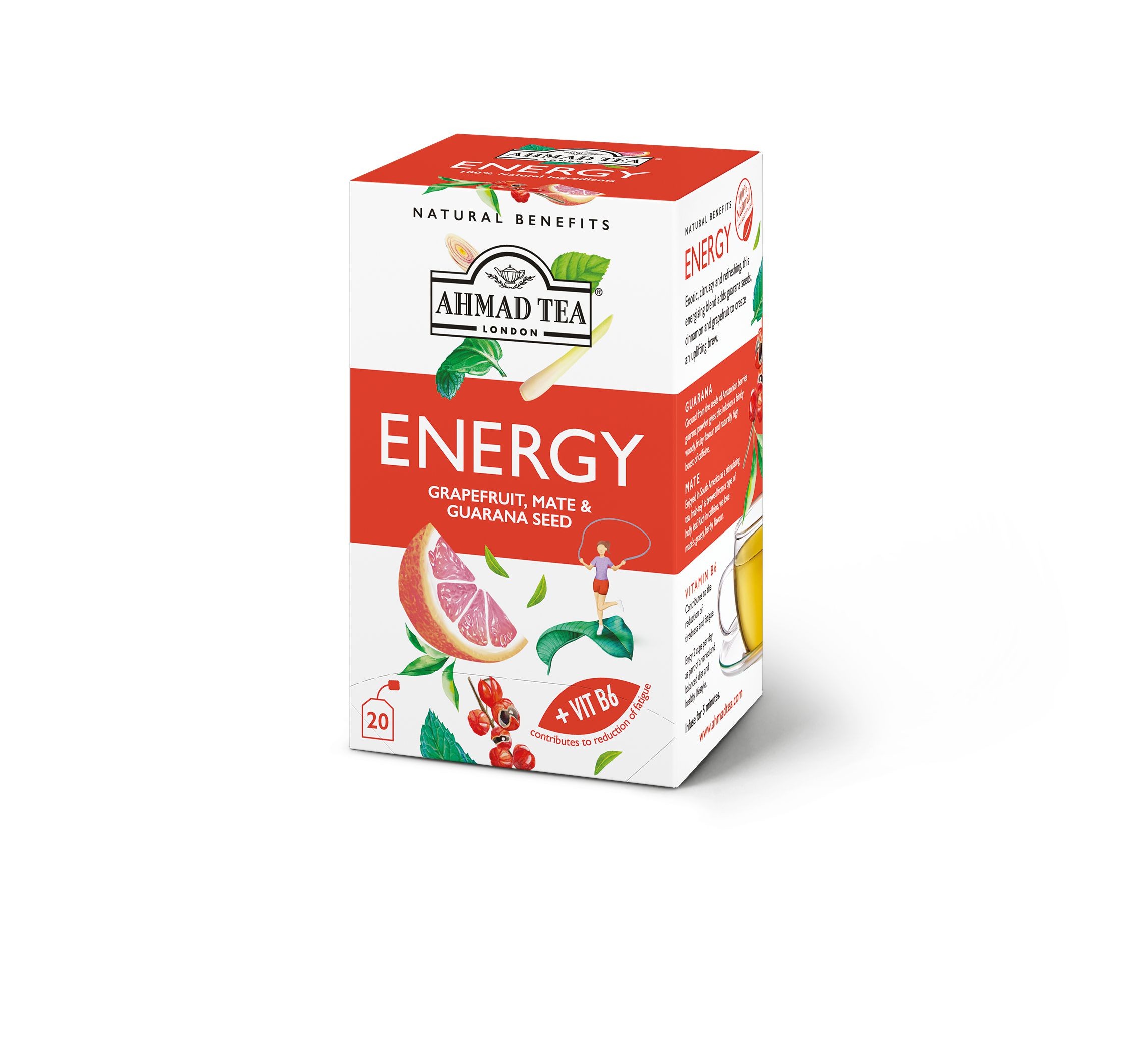 Nápoje - Ahmad Energy funkční čaj 20 x 1,5 g