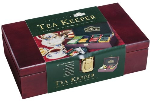 Nápoje - Ahmad Tea Dřevěná kazeta Tea Keeper 80x2g
