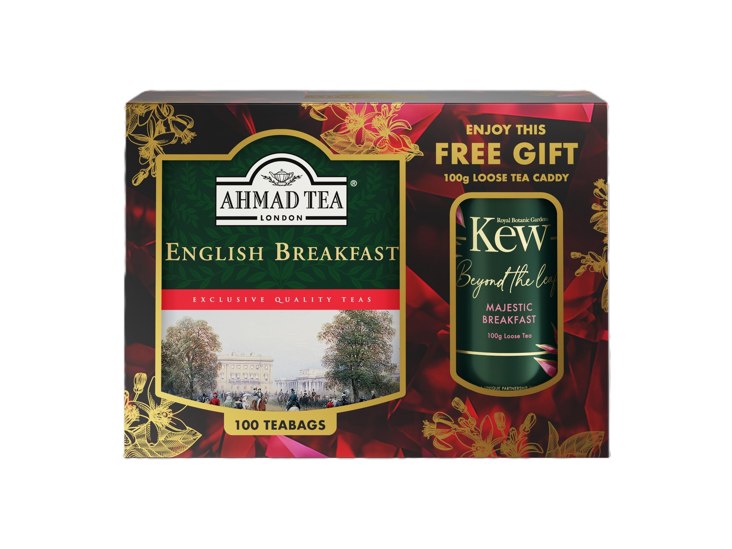Nápoje - Ahmad Tea English Breakfast 200g + Kew Majestic Breakfast 100g