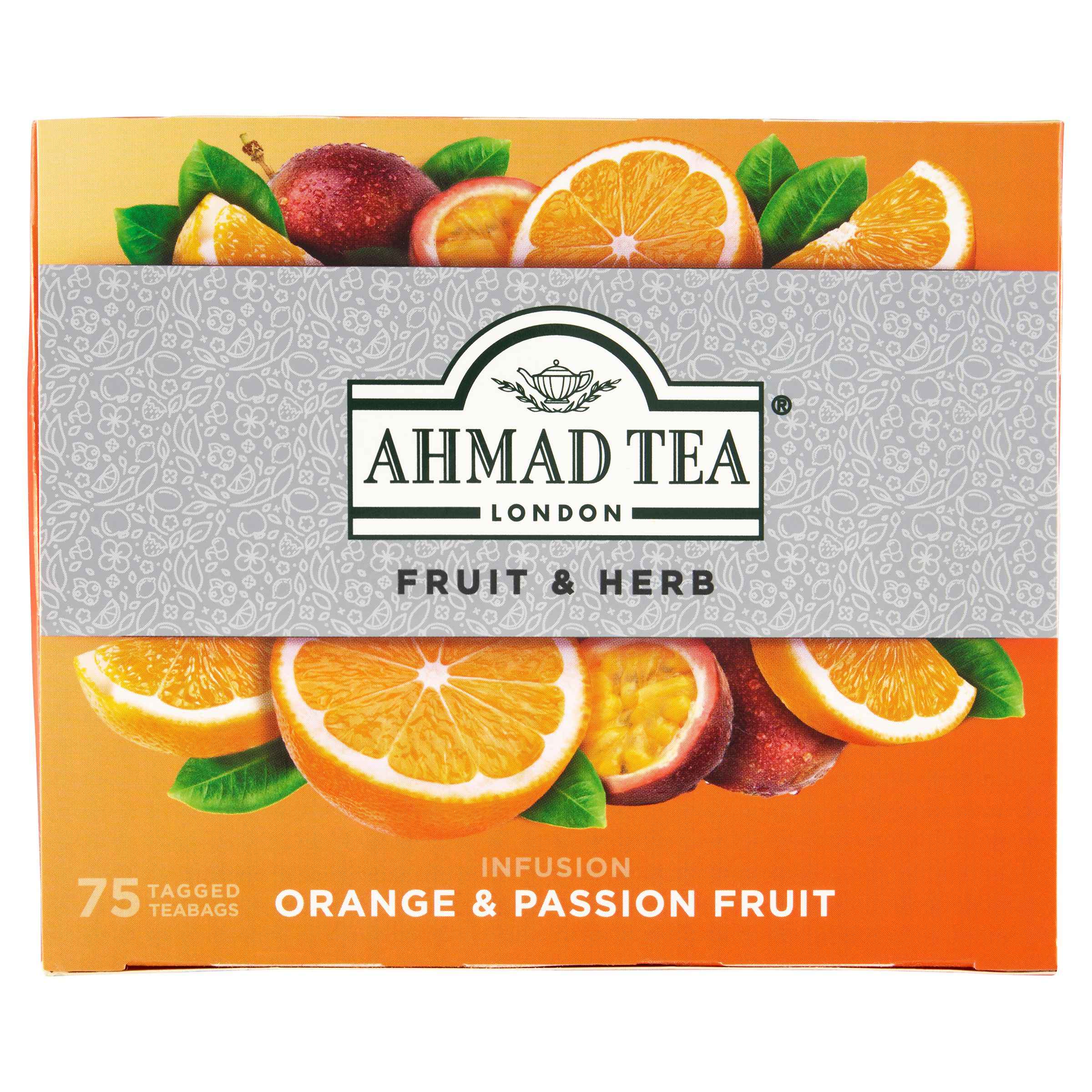 Nápoje - Ahmad Tea Orange&Passion Fruit 75 sáčků 135g