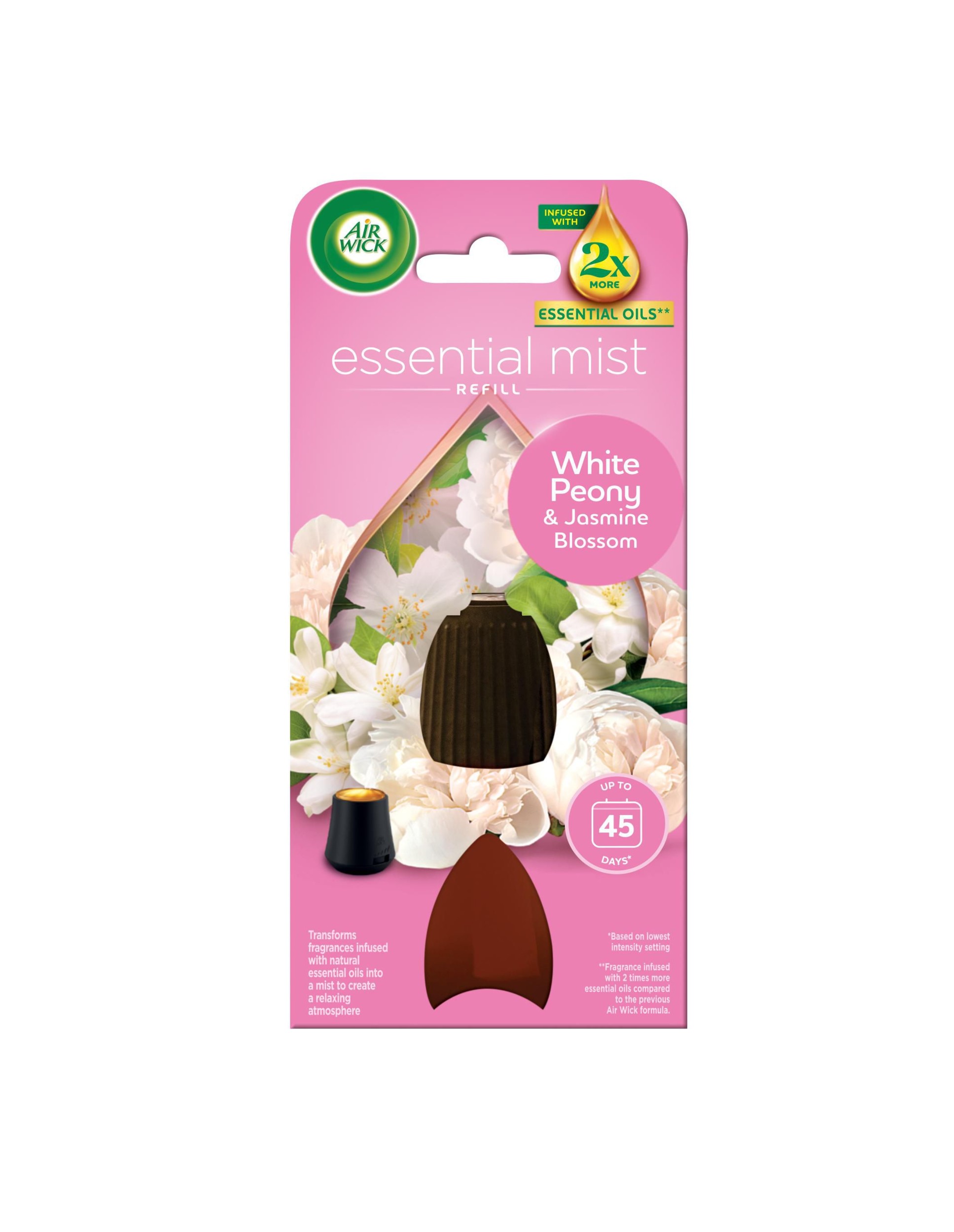 Drogerie a kosmetika - Air Wick náplň pro aroma difuzér - Pivoňka a jasmínový květ 20ml