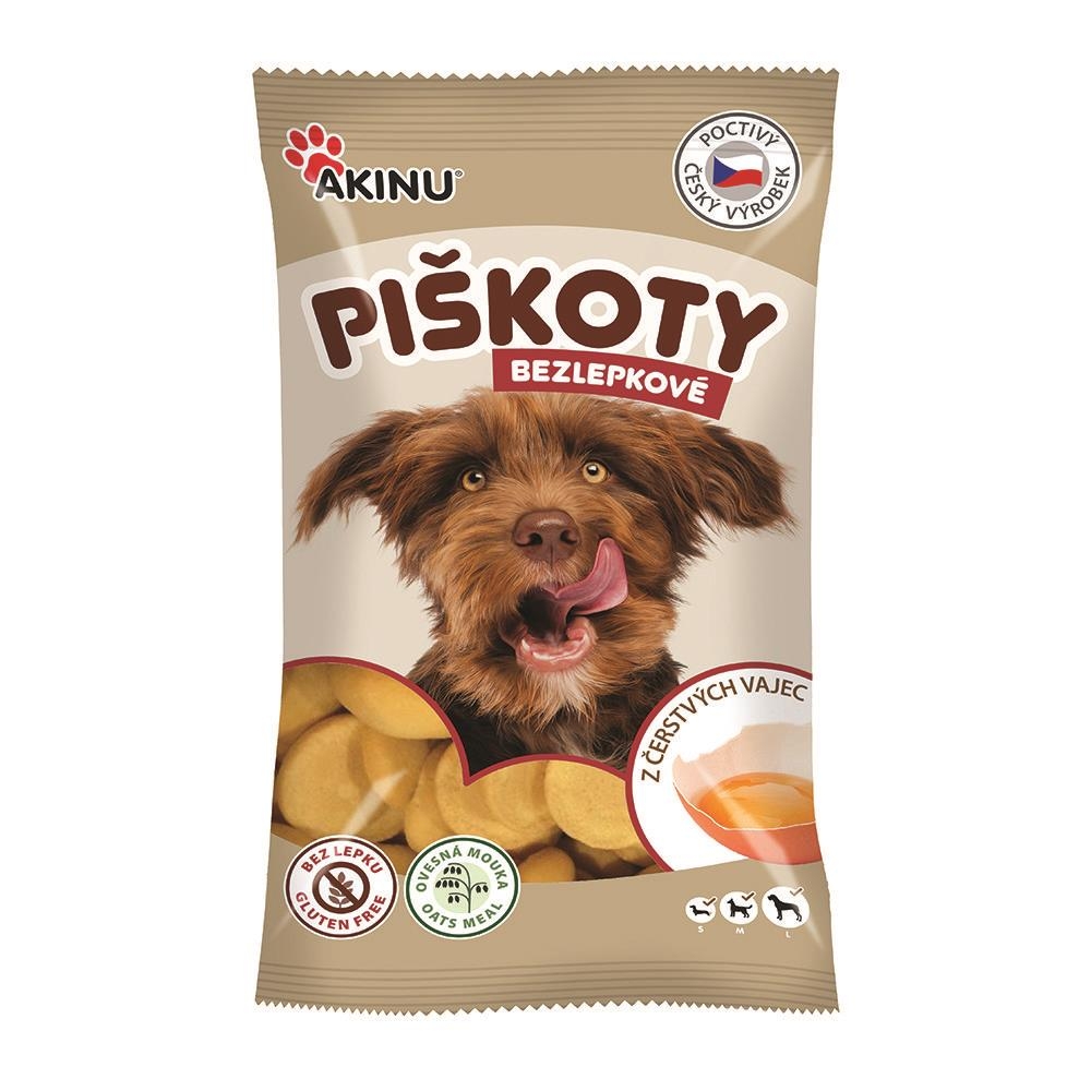 Svět zvířat - Akinu Bezlepkové piškoty pro psy 120g