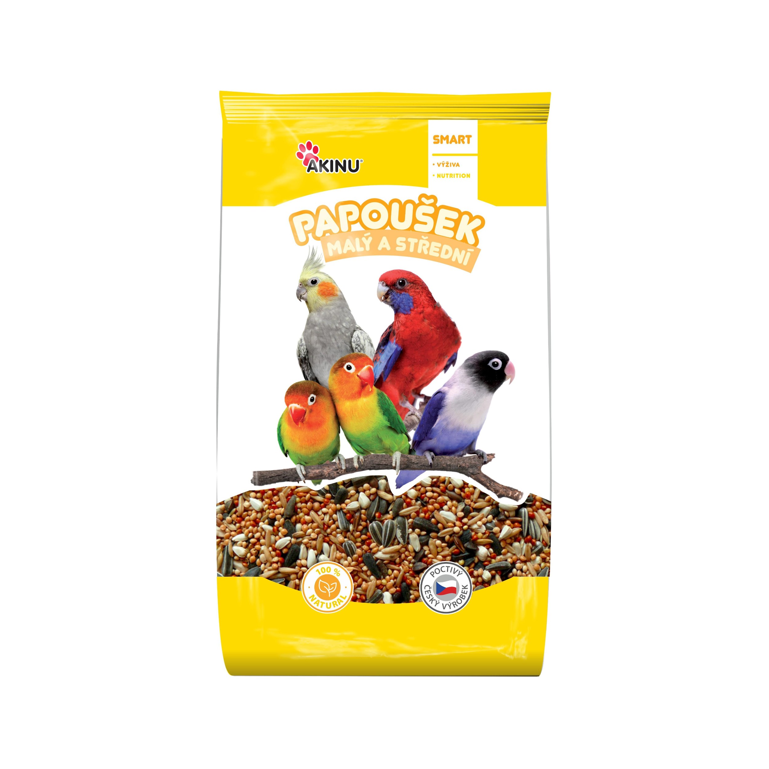 Svět zvířat - Akinu Kompletní menu malý papoušek 1 kg