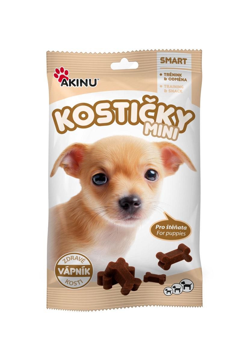 Svět zvířat - Akinu Kostičky Mini pro štěňata s vápníkem 60 g