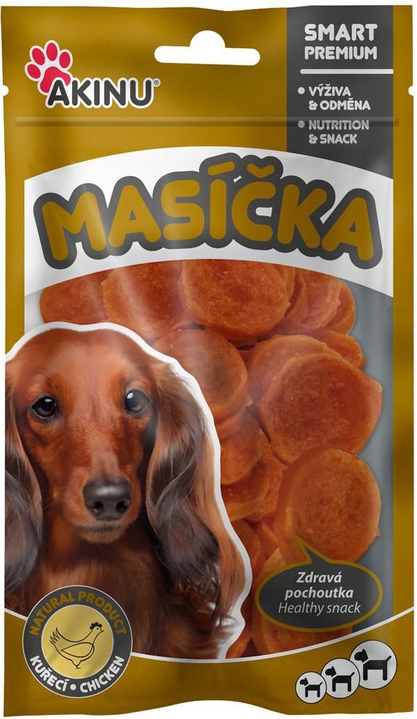 Svět zvířat - Akinu Kuřecí chipsy pro psy 75 g