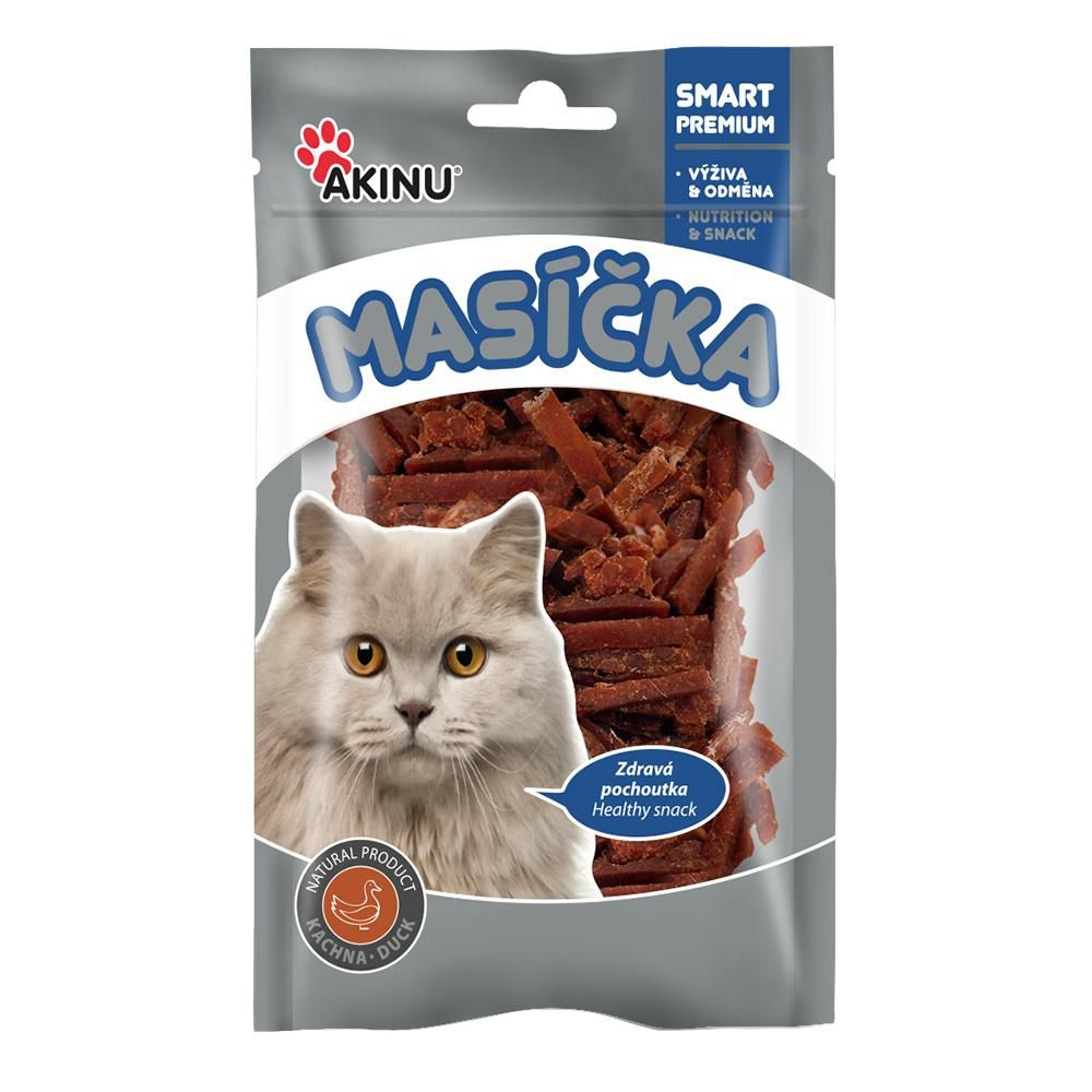 Akinu MASÍČKA kachní nudličky pamlsek pro kočky 50 g-0