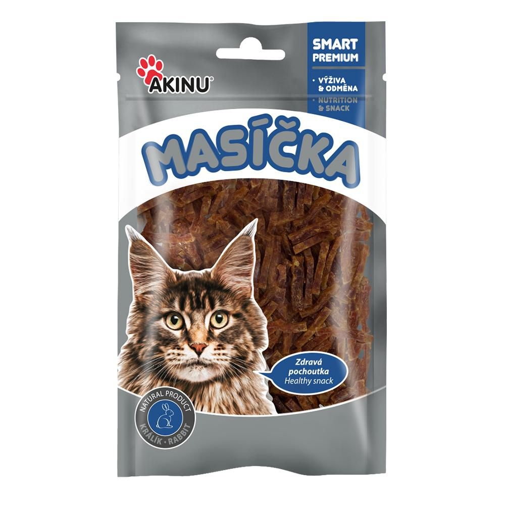Svět zvířat - Akinu Masíčka králičí nudličky pamlsek pro kočky 50 g