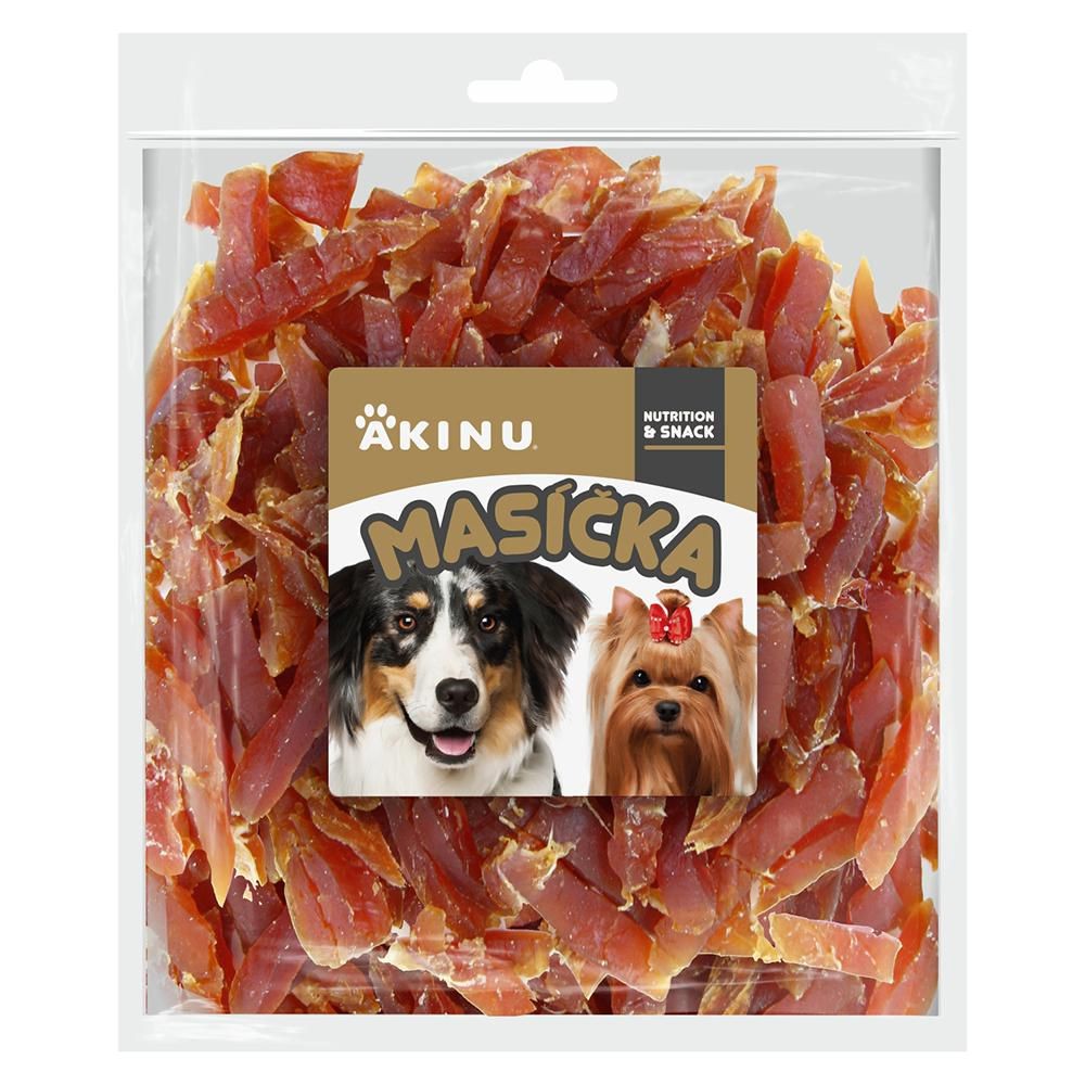 Svět zvířat - Akinu Masíčka Kuřecí proužky pamlsek pro psy 300 g