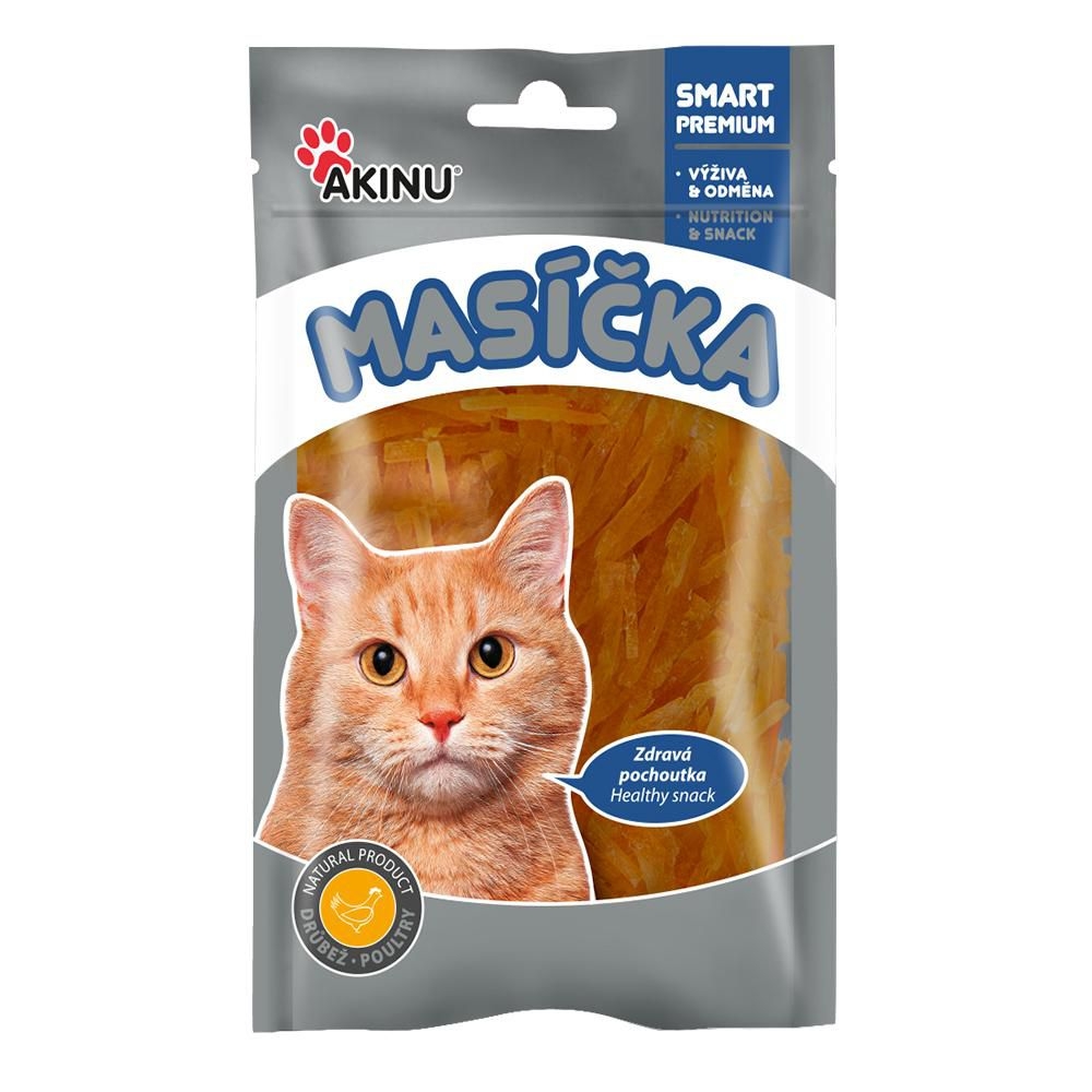 Akinu Masíčka kuřecí řezanky pamlsek pro kočky 50 g-0