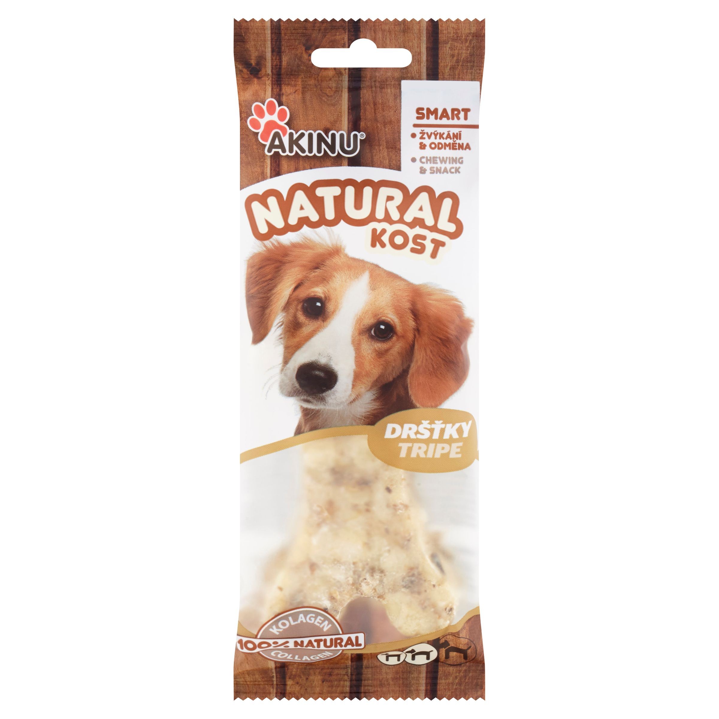 Svět zvířat - Akinu Natural kost s dršťkami 1 ks