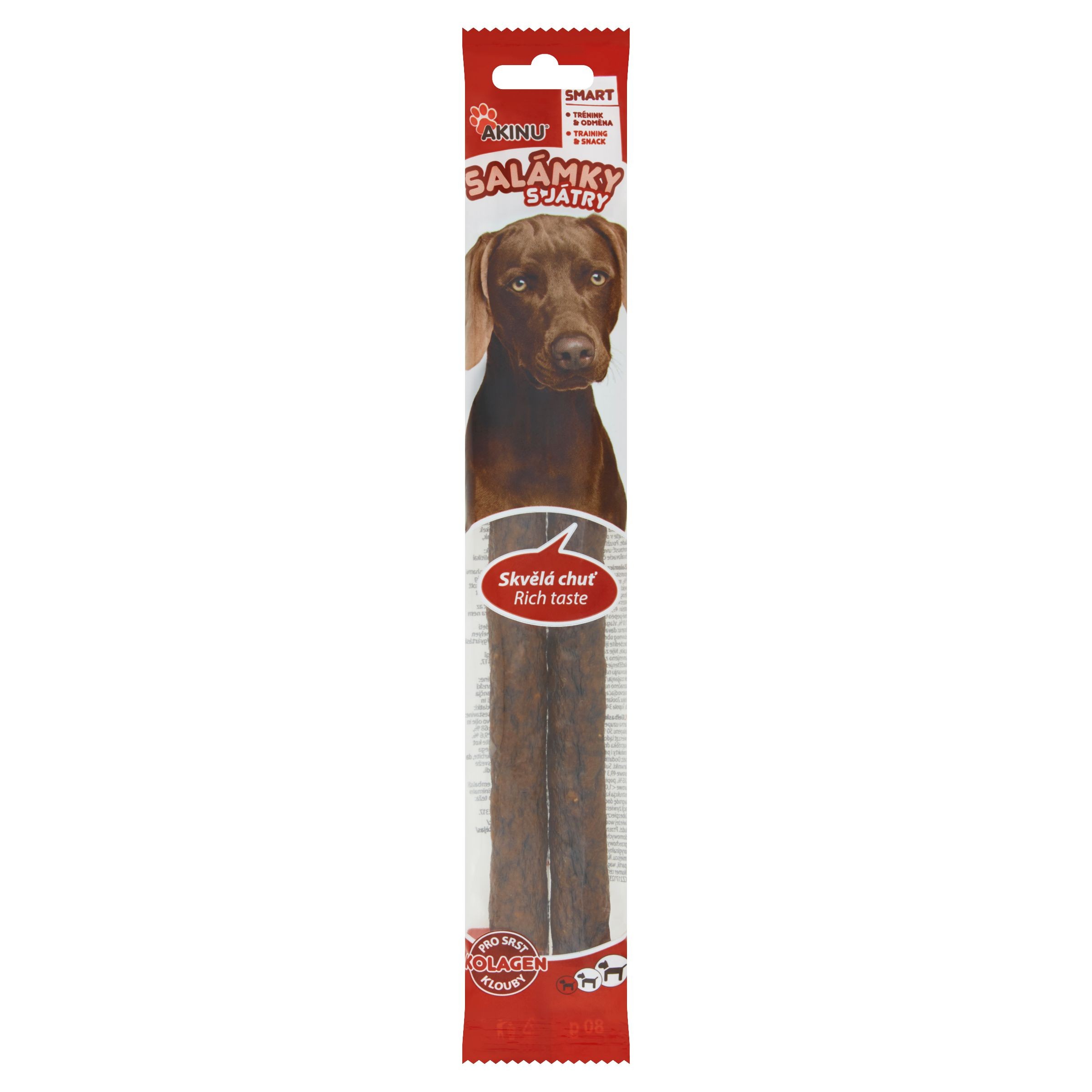 Svět zvířat - Akinu Salámky s játry 22 cm 2 ks 2 ks