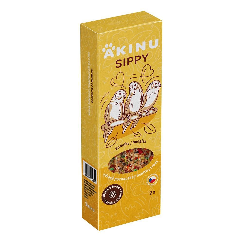 Svět zvířat - Akinu Sippy Tyč pro andulky vitamínovo-medová 2 ks