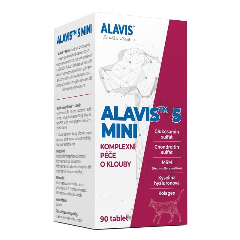Alavis 5 MINI kloubní výživa pro malého psa, kočku tbl.90
