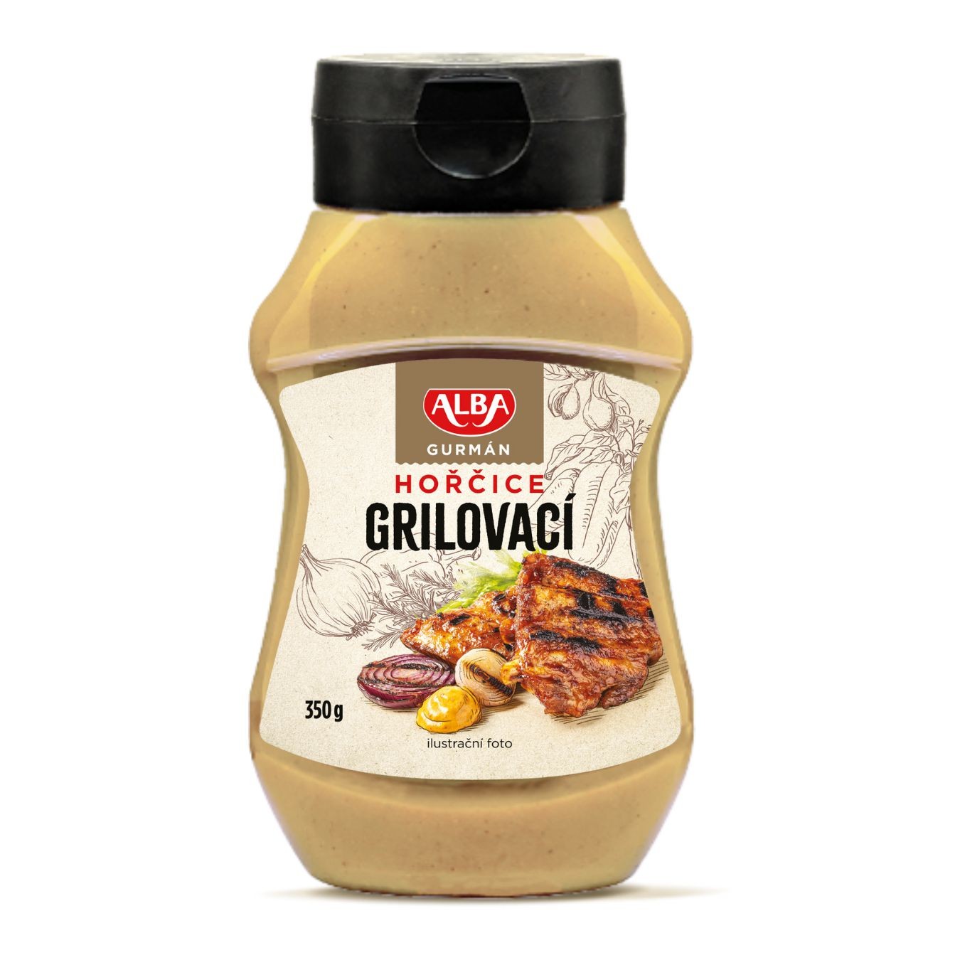Trvanlivé potraviny - Alba Gurmán Hořčice grilovací 350g