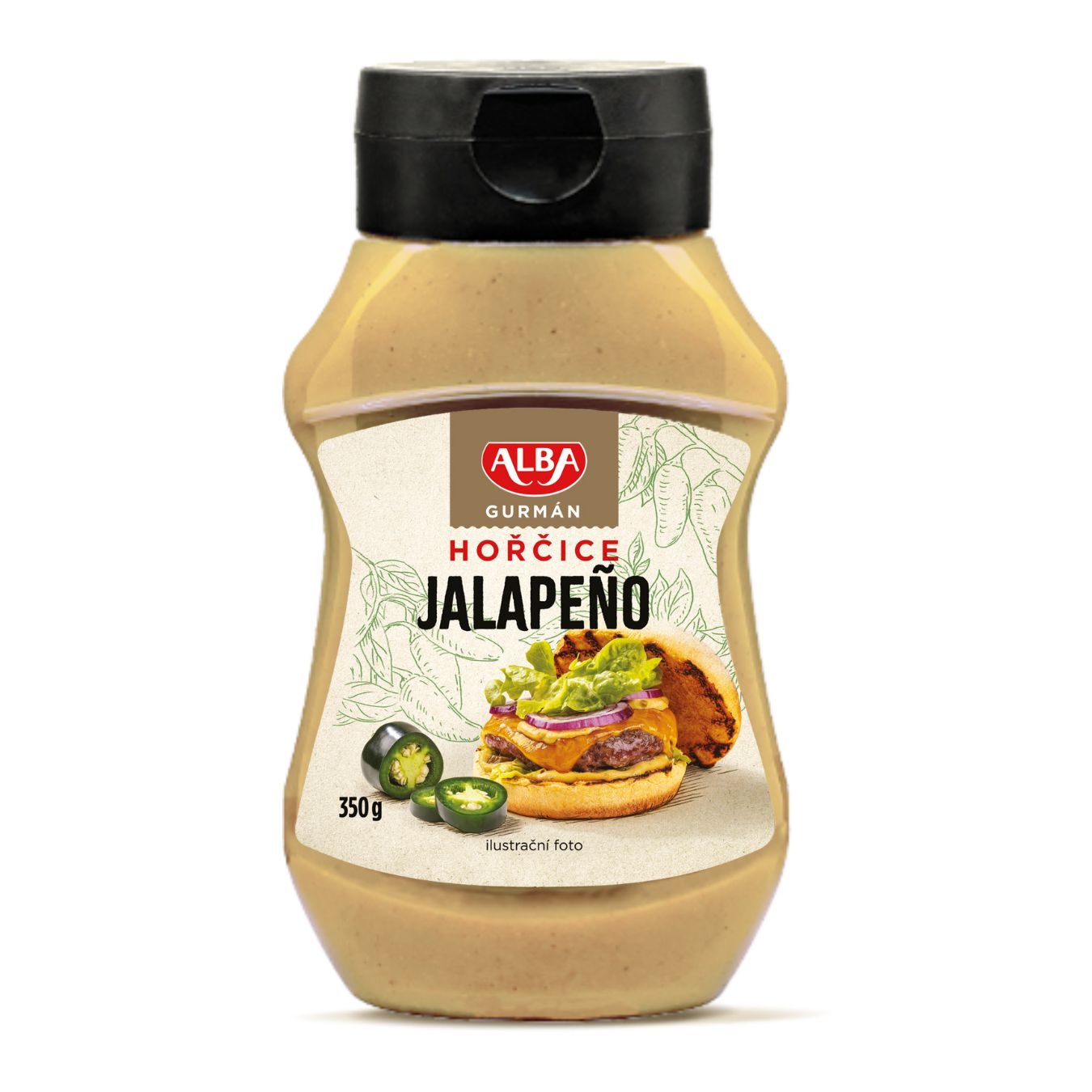 Trvanlivé potraviny - Alba Gurmán hořčice jalapeňo 350g