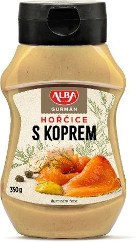 Trvanlivé potraviny - Alba Gurmán hořčice s koprem 350g