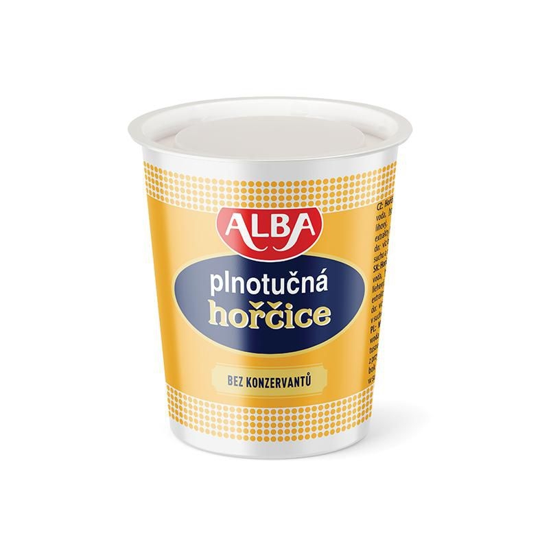 Trvanlivé potraviny - Alba Plus Plnotučná hořčice 200 g