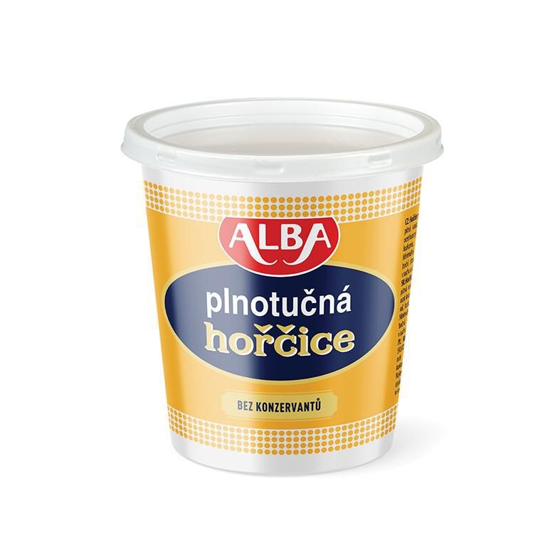 Trvanlivé potraviny - Alba Plus Plnotučná hořčice 400 g