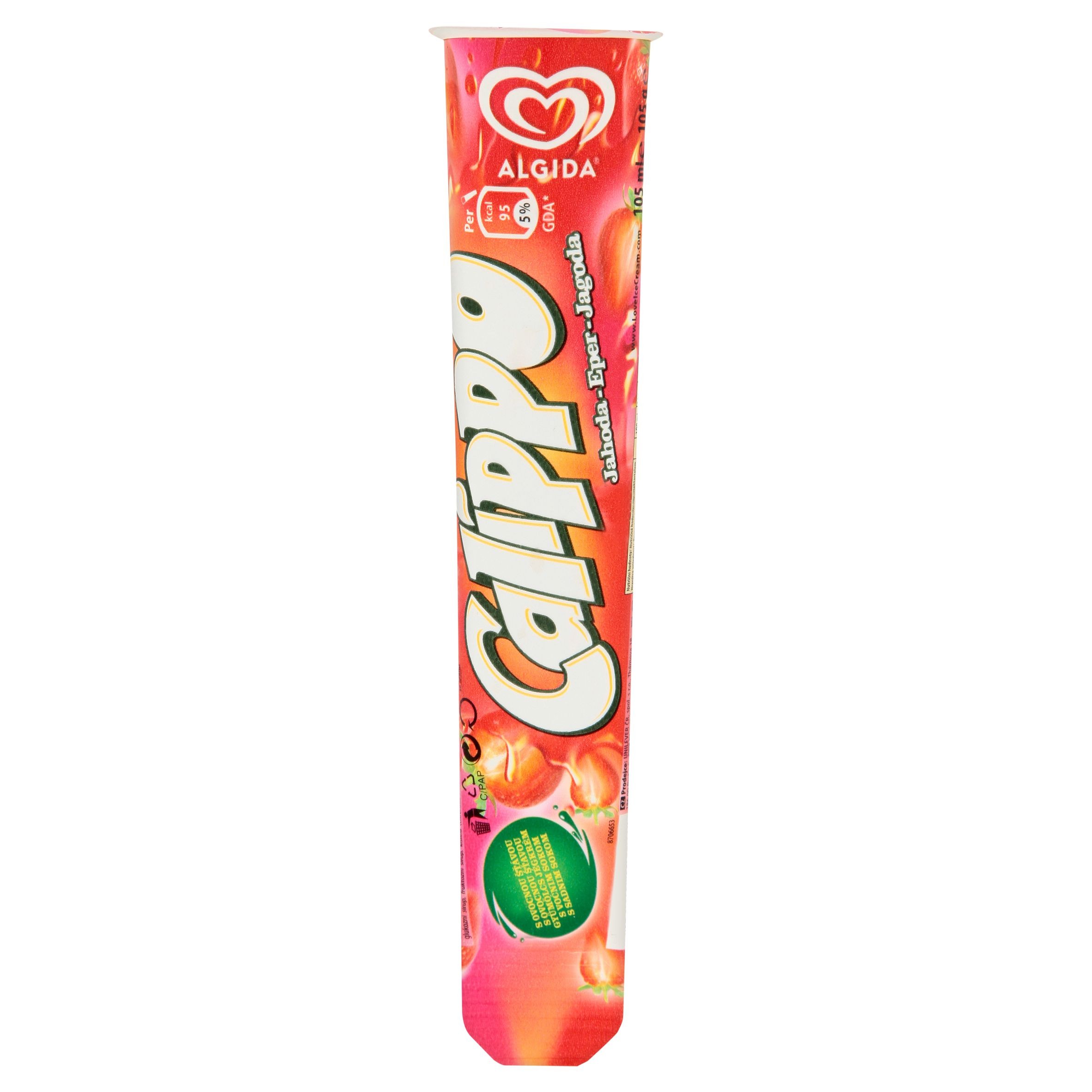 Mražené potraviny - Algida Calippo Jahoda 105 ml