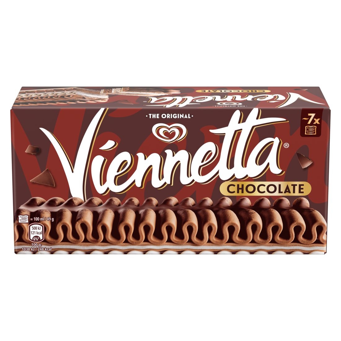 Algida Viennetta Chocolate mražený krém čokoládový s bílou čokoládou 650 ml