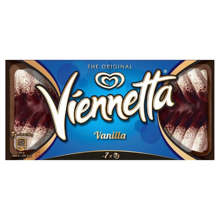 Mražené potraviny - Algida Viennetta Mražený krém vanilkový s kakakovou polevou 650 ml