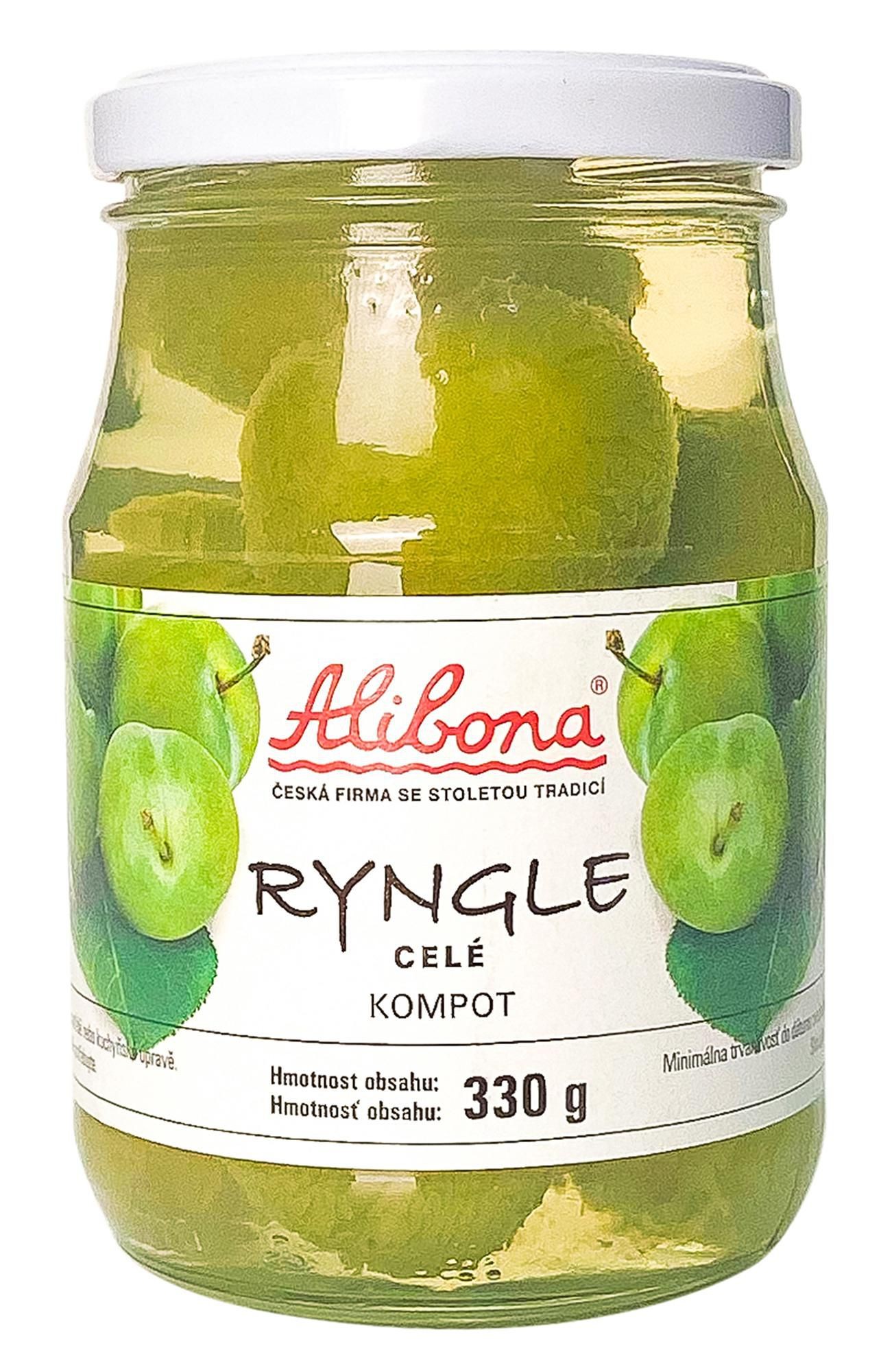 Trvanlivé potraviny - Alibona Ryngle celé kompot 330 g