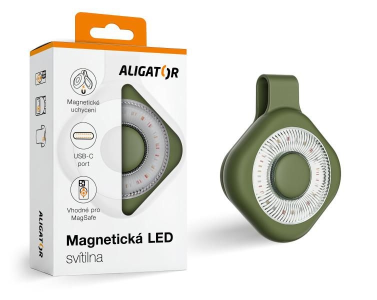 Aligator Svítilna LED, magnetická, zelená-3