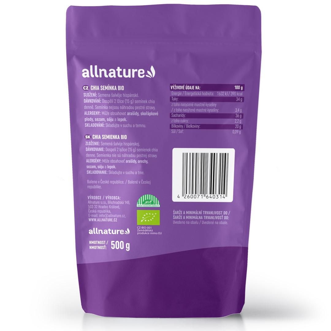 Allnature BIO Chia semínka 500 g-0