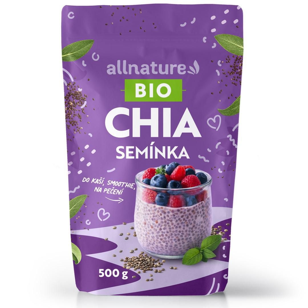 Trvanlivé potraviny - Allnature BIO Chia semínka 500 g