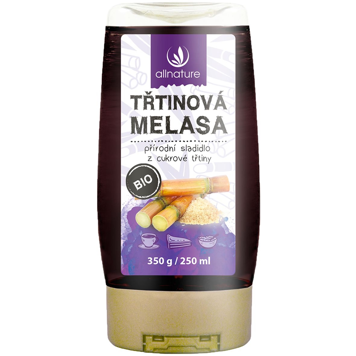 Trvanlivé potraviny - Allnature BIO Třtinová melasa 250 ml