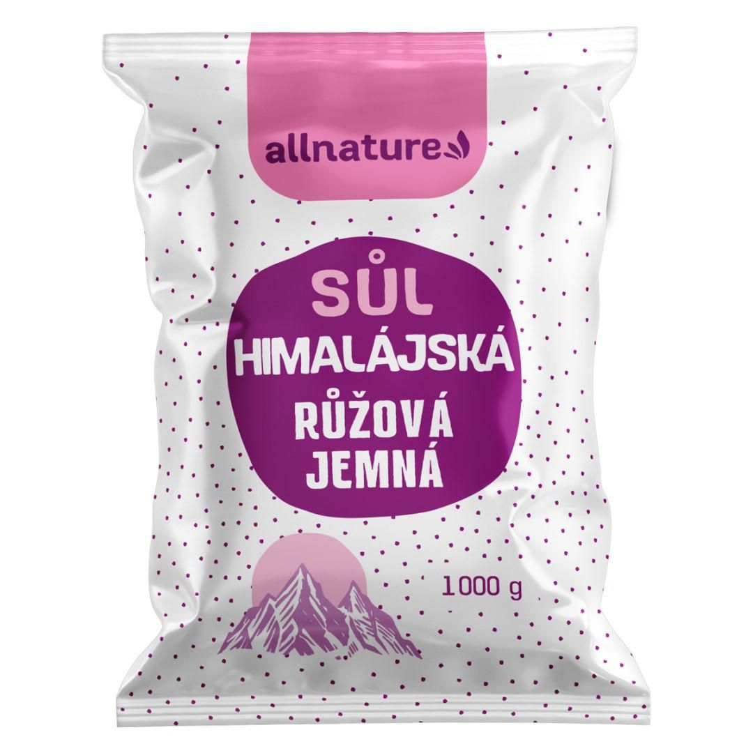 Trvanlivé potraviny - Allnature Himalájská sůl růžová jemná 1 kg