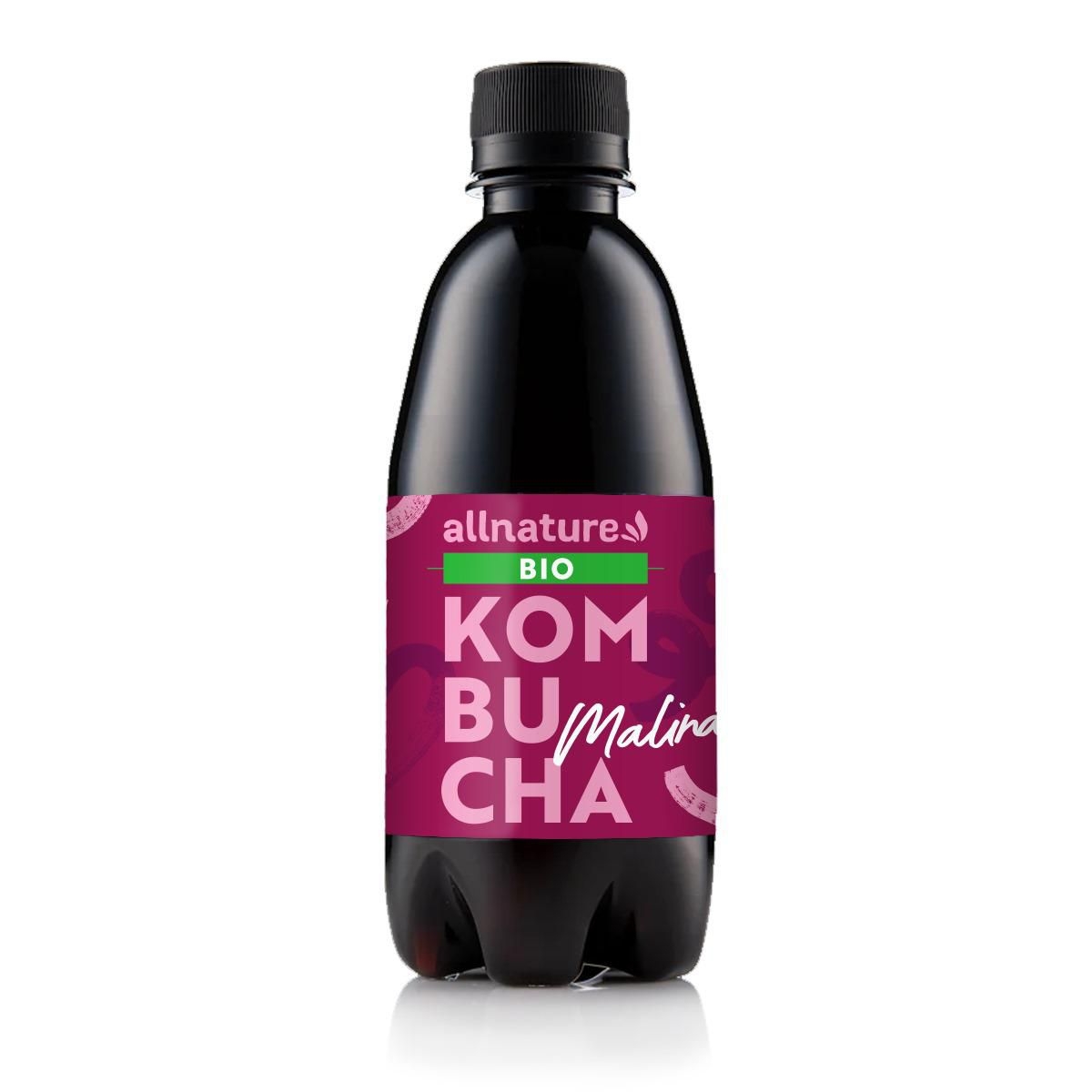 Nápoje - Allnature Kombucha Malina BIO 330 ml